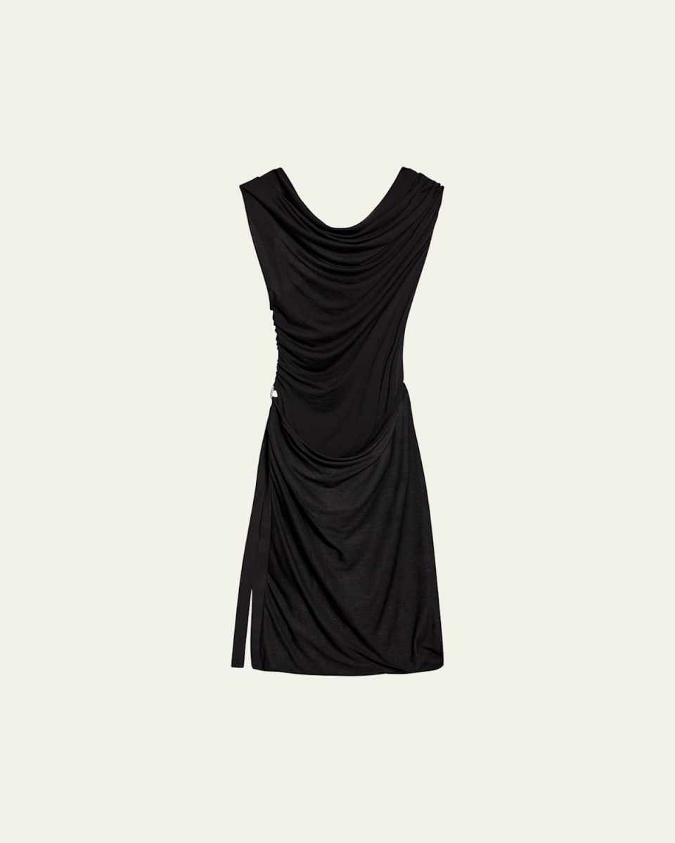 Sleeveless Draped Jersey Dress